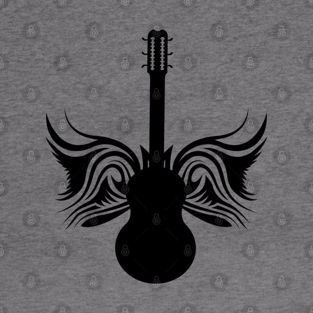 Guitar Tattoo Art Design by Abeer Ahmad